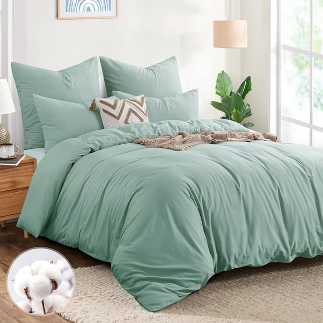 Detalle de Aisbo Bettwäsche Baumwolle 220x240 Grün