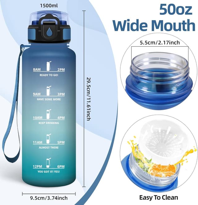 Thumbnail 4 de Motswedi Borraccia 1,5 litri riutilizzabile per sport e ufficio 🚰