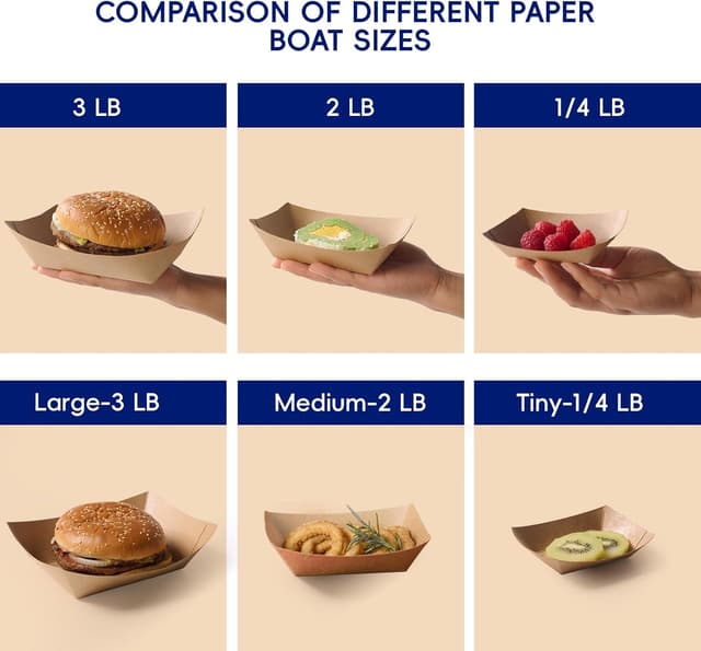 Thumbnail 3 de JOLLY CHEF 2lb Paper Food Trays 🍽️