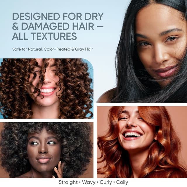 Detalle de SUNATORIA Keratin Hair Mask (Deep Repair) with Hydrolyzed Keratin & Hyaluronic Acid, Sulfate-Free, Paraben-Free — 8.5 fl oz