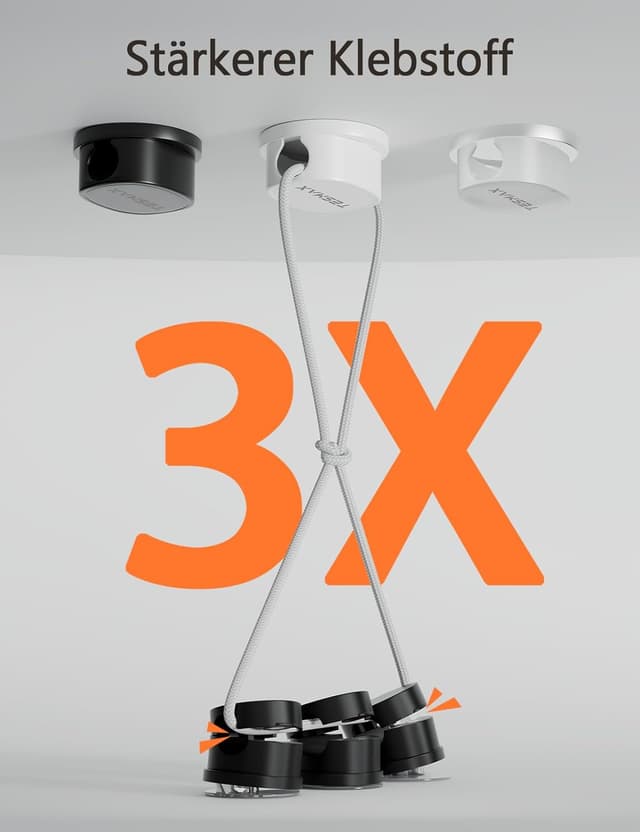 Detalle 2 de Tesmax Kabelhalter Selbstklebend 360°