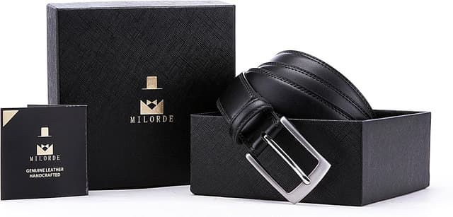 Thumbnail 4 de MILORDE Men's Genuine Leather Dress Belt