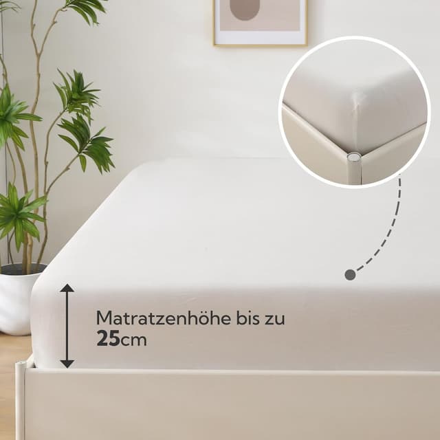 Detalle 2 de SOULFUL Spannbettlaken 180 x 200 cm Baumwolle