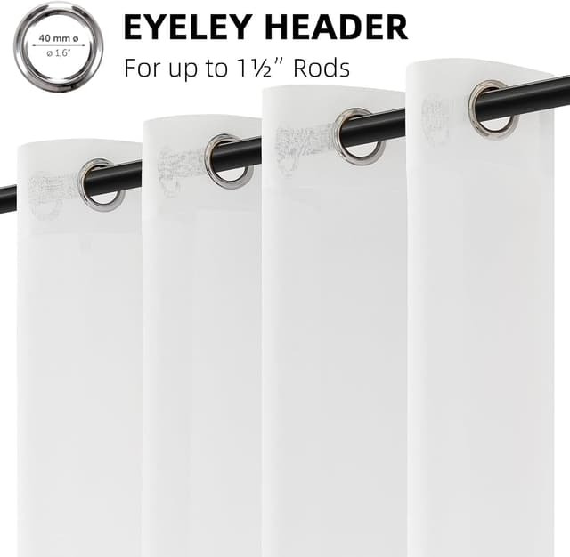 Thumbnail 4 de Topfinel Cortinas Visillos Blancas 2 Piezas ✨ Ventana y Cocina