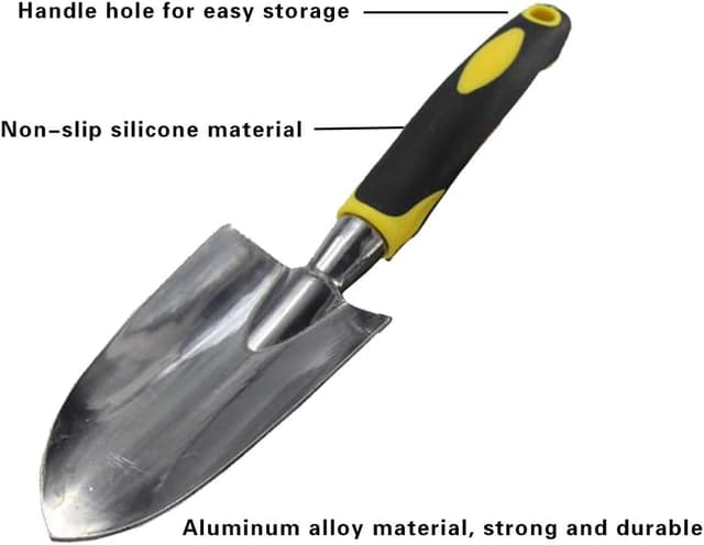 Detalle de Cuayaes kleine Gartenschaufel / Handschaufel (30 cm), gummierter rutschfester Griff