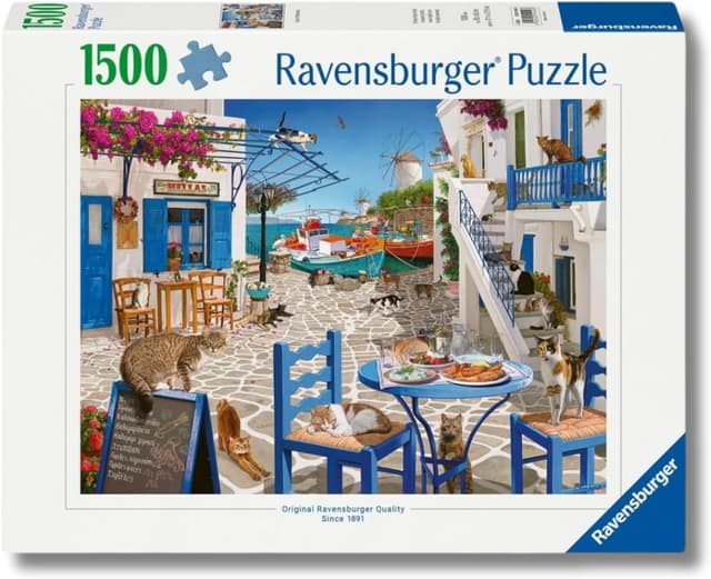 Detalle de Ravensburger Puzzle 1500 Pezzi Mykonos, Grecia (1500 pezzi) per adulti +14 anni, 80 x 60 cm