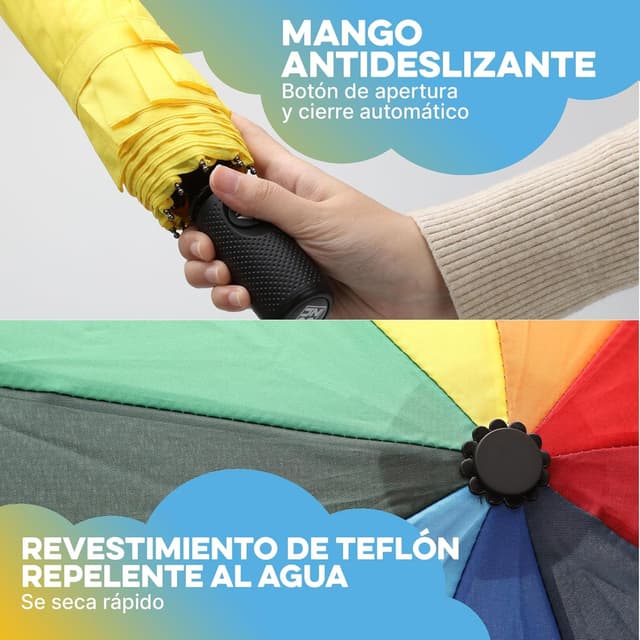 Thumbnail 4 de ZENO Paraguas Plegable Compacto 106 cm 🌂