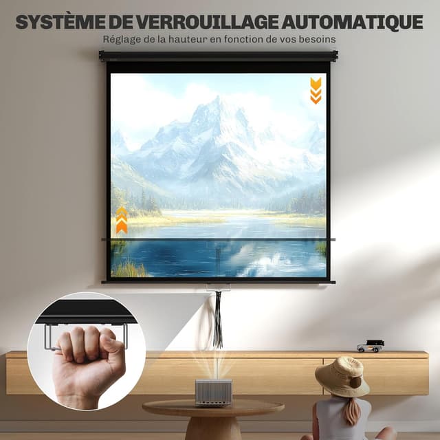Detalle de HOMCOM Écran de projection 85 pouces 4K