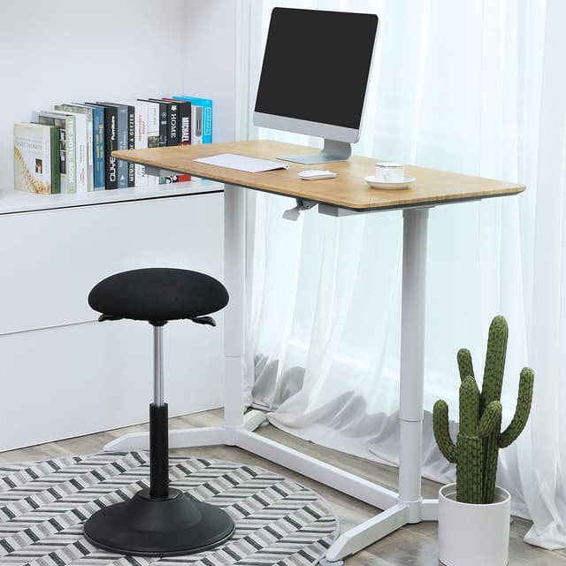 Detalle 2 de SONGMICS OSC01BK Bürohocker 50–70 cm 💺