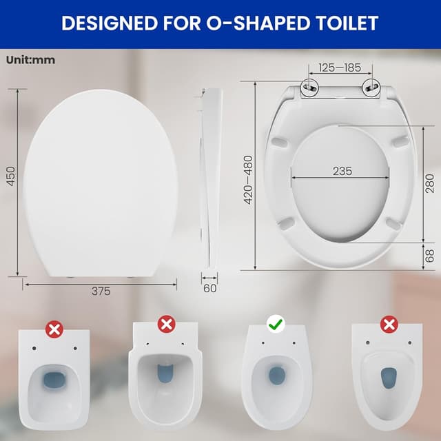 Thumbnail 5 de DERW O-shaped Soft Close Toilet Seat 🚽