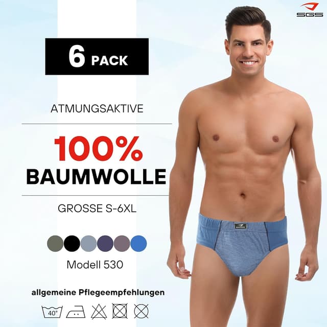 Detalle de SGS Slip Herren 6er oder 12er Pack