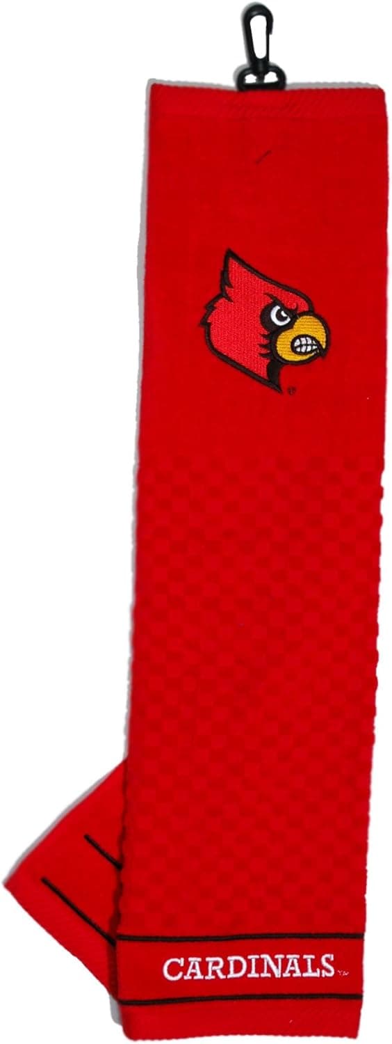 Thumbnail 6 de Team Golf NCAA SMU Mustangs Embroidered Golf Towel with Checkered Scrubber Design
