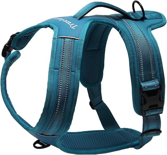 Detalle de Truelove Dog Harness With Handle TLH5551 (Blue) soft padded reflective vest with strong Oxford outer layer