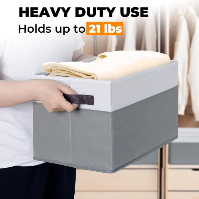 Thumbnail 4 de Large Closet Storage Baskets 4-Pack 14x10x9.5 in