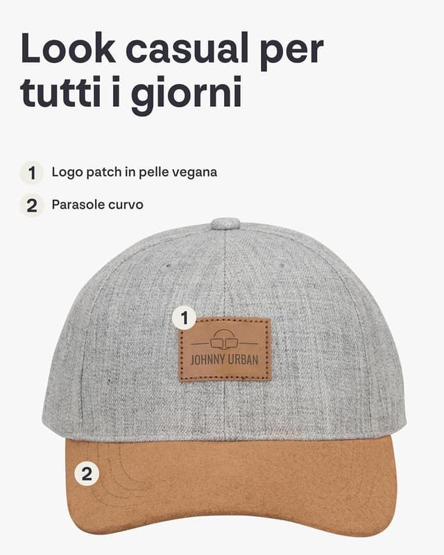 Detalle de Johnny Urban Dean snapback regolabile da baseball con visiera pieghevole