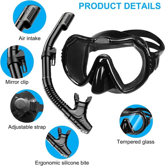 Detalle 2 de Mengine Snorkel Set for adults snorkelling