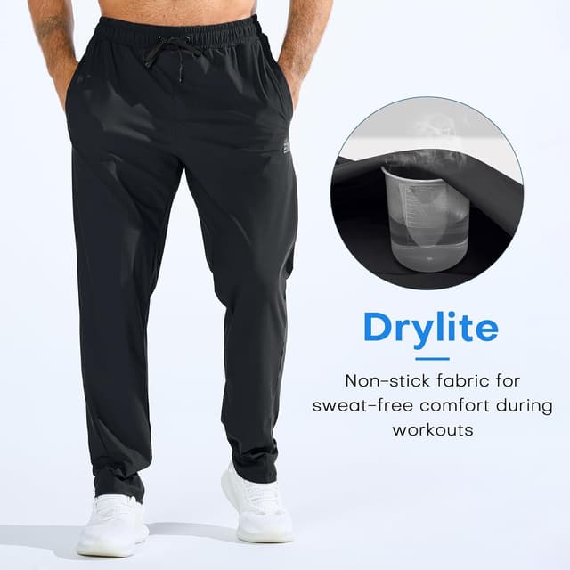 Detalle de BROKIG Drylite mens gym joggers with pocket