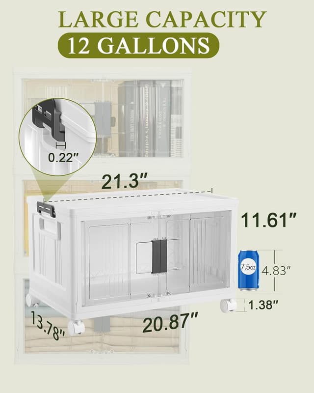 Thumbnail 6 de OlarHike 48QT Lockable Storage Bins with Lids
