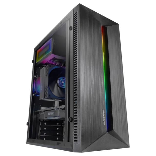Detalle de Mars Gaming Mc-blaze Caja PC ATX con FRGB 80 mm y tira LED frontal