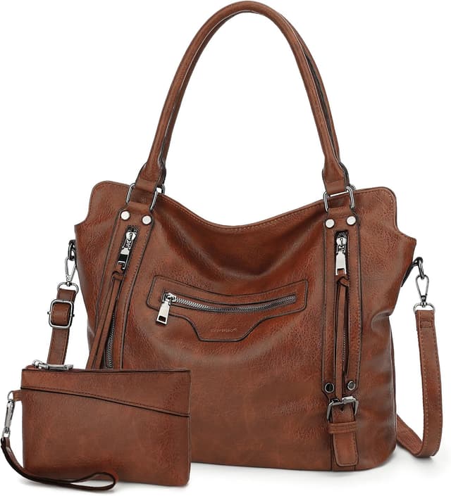 Detalle de TANTOMI Hobo Bags for Women (Large Capacity) with Detachable Small Purse Set – 2PCS Tote, Crossbody & Shoulder Bag