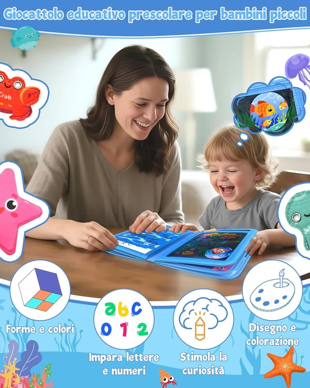 Thumbnail 2 de SAYHALO Busy Board Montessori Libro interattivo 10 pagine