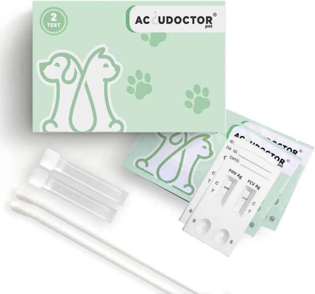 Detalle de AccuDoctor Test Rapido per Gatto: FPV (Panleucopenia) + Giardia lamblia (kit da esame feci, 2 test)