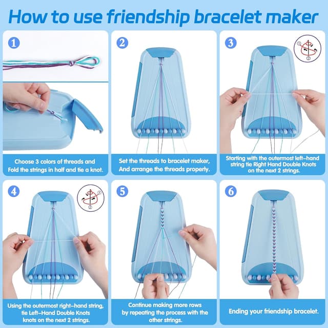 Thumbnail 4 de Arts and Crafts Friendship Bracelet Kit for Kids 8-12