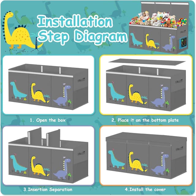 Thumbnail 5 de Extra Large Toy Box Storage for Boys Girls