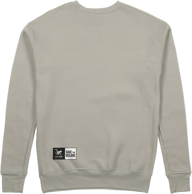 Detalle 2 de Surf Monkey felpa classica con scollo rotondo e patch ricamato