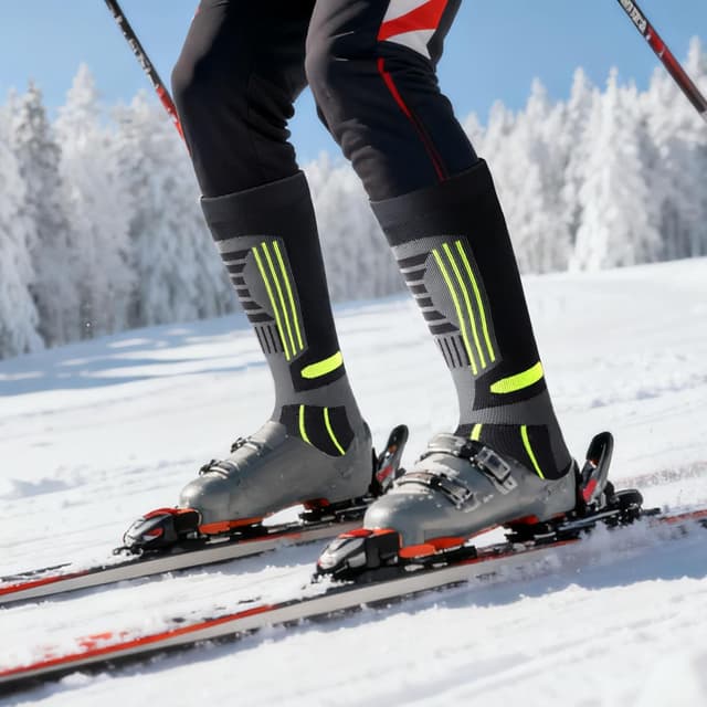 Detalle 2 de LEOSTEP Merinowolle Kompressionsskisocken 2er