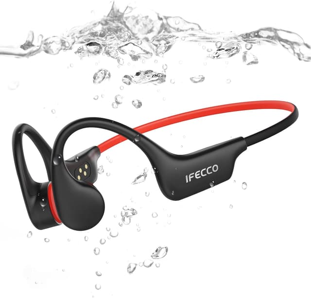 Detalle de IFECCO Waterproof Headphones Swimming (IP68) – Bone Conduction Bluetooth 6.0 with 8GB MP3