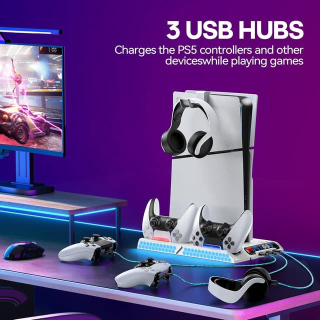 Thumbnail 6 de PS5 Cooling Station with 4-Level Fan