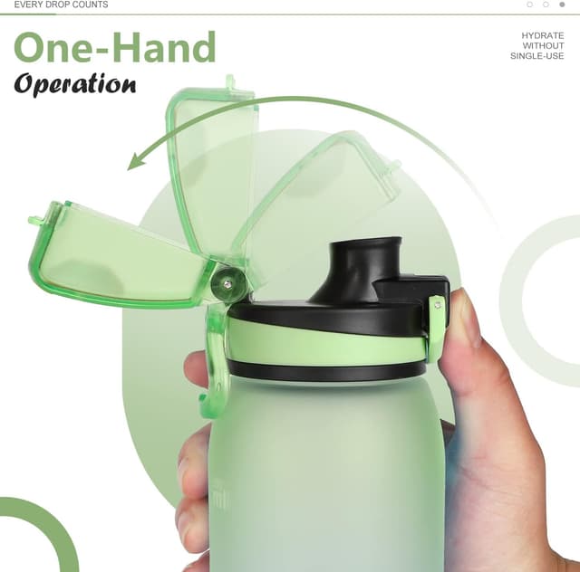 Detalle de Opard Sport-Trinkflasche 900 ml aus Tritan, BPA-frei, auslaufsicher – mit Sieb