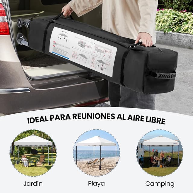 Thumbnail 4 de Yaheetech carpa pop up 3x3m con ruedas