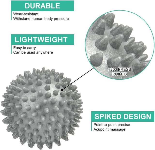 Detalle de URAQT set da 3 palline massaggianti per automassaggio muscolare (diametri 6,3 cm, 7,5 cm, 7,4 cm)