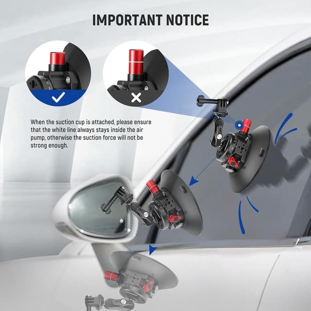 Thumbnail 5 de NEEWER 6" Suction Cup Camera Mount with Ball Head