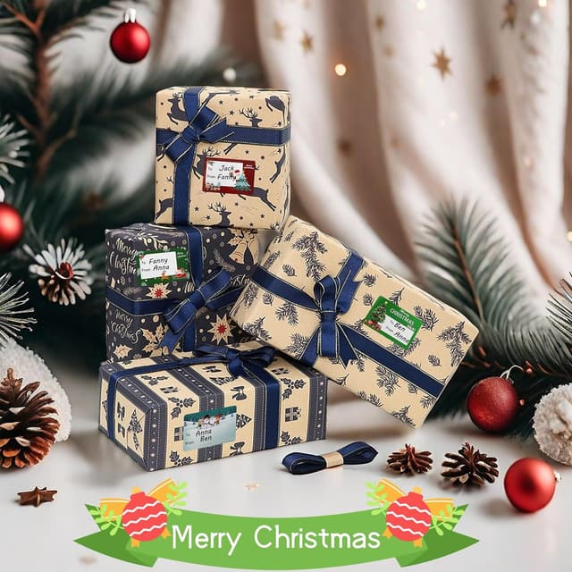 Thumbnail 5 de YankMooM 12 Sheets Christmas Wrapping Paper 70x50cm