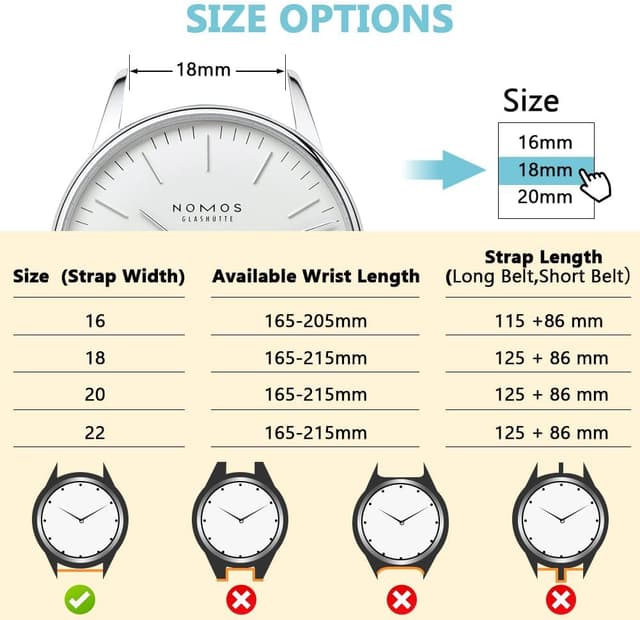 Thumbnail 1 de Aucuu Bracelets de Montre Élégants 16–20 mm