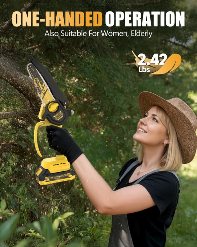 Thumbnail 6 de Zenmos Mini 6in Cordless Chainsaw