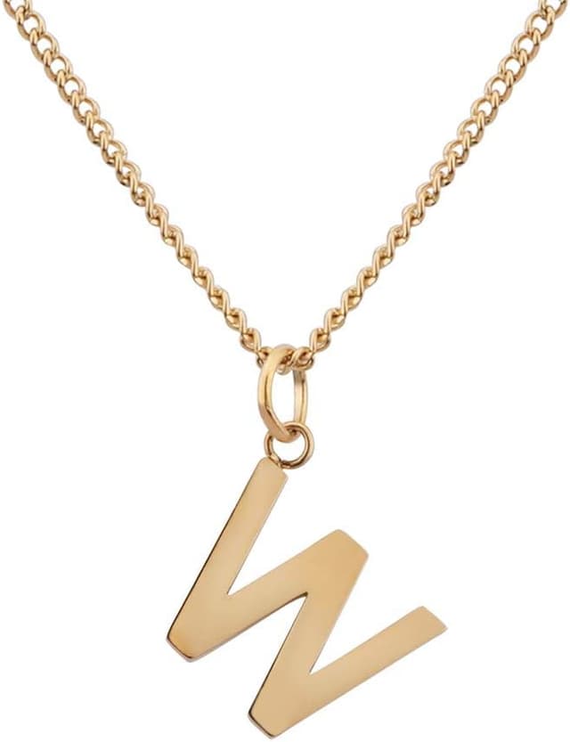 Detalle de GD GOOD.designs EST. 2015 Chaîne avec lettres en or 18 carats (A à Z) résistante à l’eau