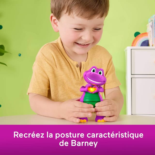 Detalle 2 de Figurine musicale Barney Mains en cœur 14,5 cm
