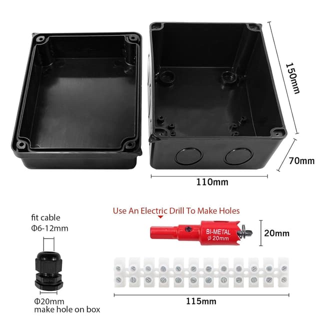 Detalle de LANUCN 10 Way Junction Box IP65