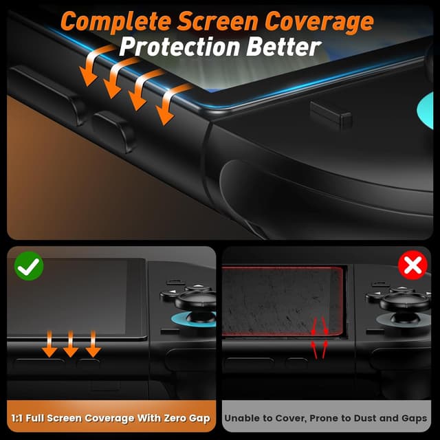 Detalle de daydayup 4-Pack Tempered Glass Screen Protector for Nintendo Switch 2 (7.9-inch, 2025) with Alignment Frame