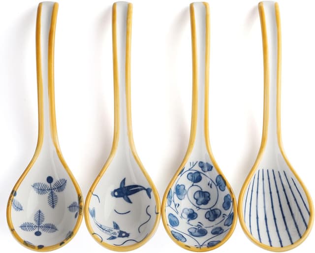 Thumbnail 2 de Ceramic Soup Spoon Set of 4 Porcelain