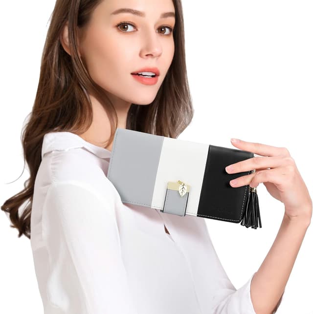 Thumbnail 6 de Pomelo Best portafoglio da donna in pelle sintetica con cerniera lungo e portamonete