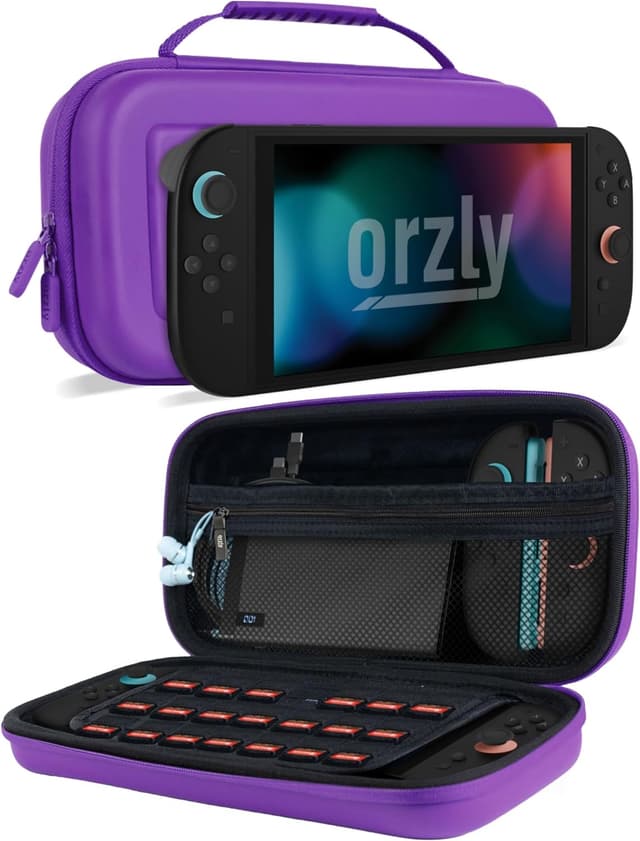 Detalle de Orzly Tragetasche für Nintendo Switch 2 (2025) – Hard Case mit 7,9-Zoll-Bildschirmschutz & Smart Storage