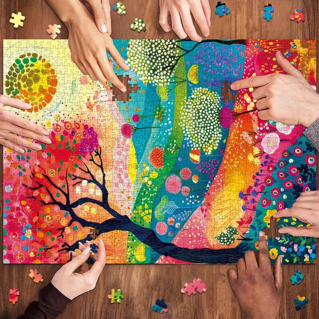 Detalle de HUADADA Autumn Landscape 1000-piece jigsaw puzzle 🧩