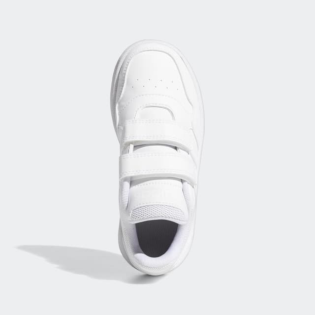 Detalle de adidas Hoops Lifestyle: zapatillas unisex de niños con cierre de velcro y amortiguación