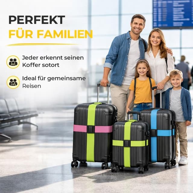 Thumbnail 5 de Kofferband Set 4 Stück Koffergurt