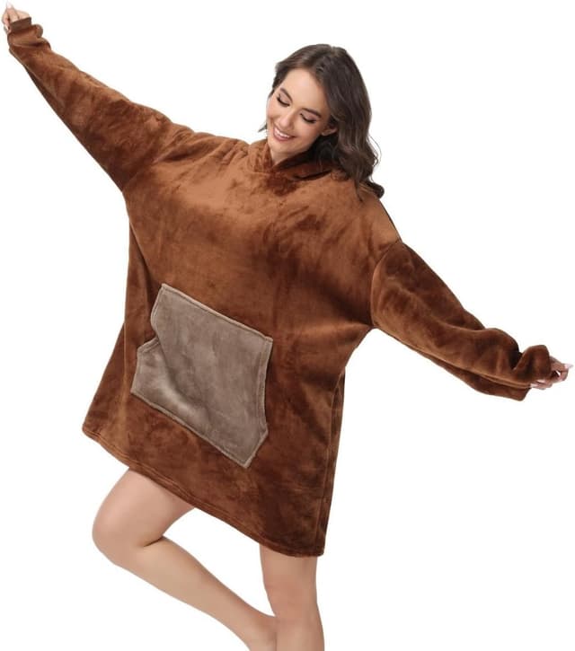 Detalle de chuangminghangqi Kuscheldecke Hoodie Groß